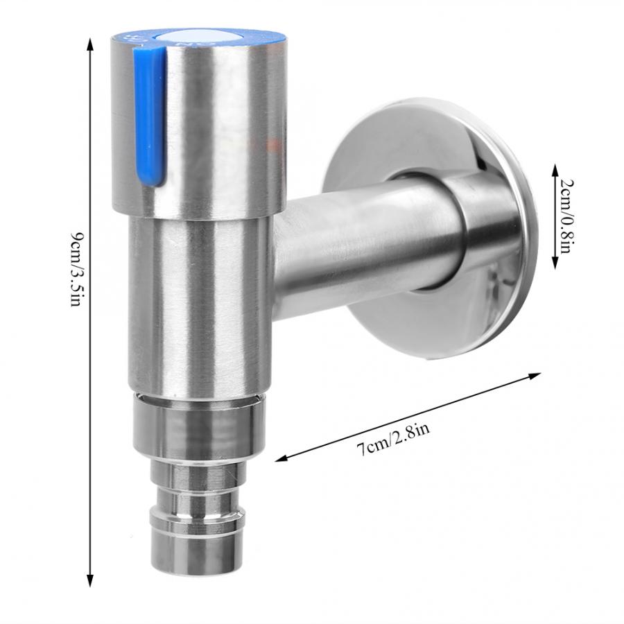 G1/2" Stainless Steel Laundry Bathroom Washing Machine Wall Mounted Water Faucet Tap Water Tap