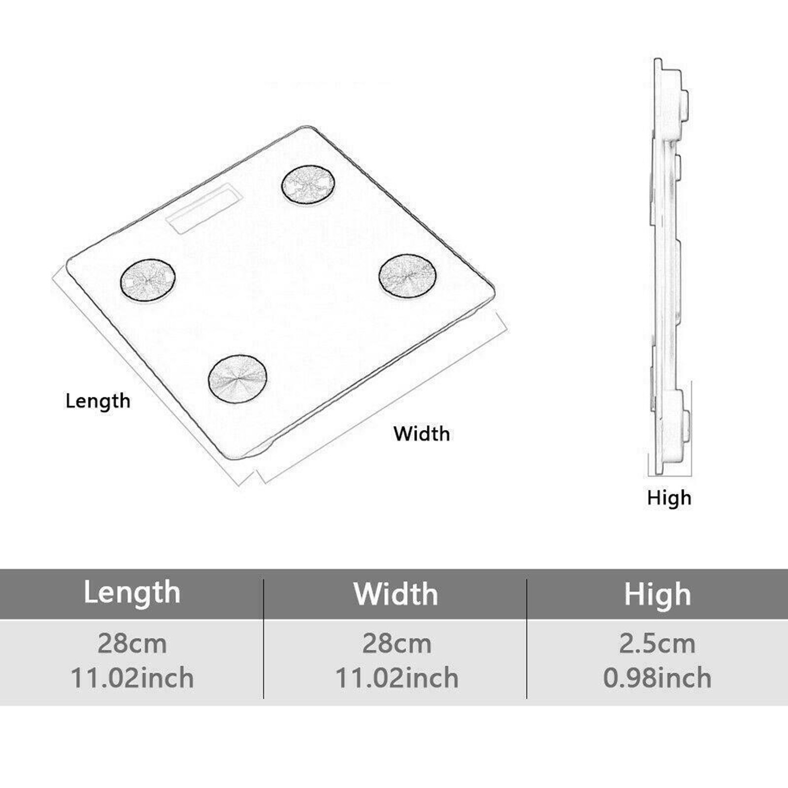 Smart Digital Scale Body Fat BMI Measurement BT APP Weighing Scale Compatible With Google Fit, Apple Health And Fitbit App