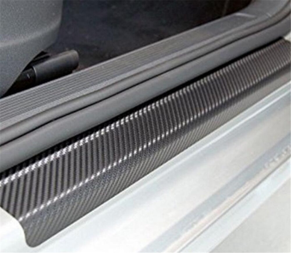 4 stuks autovormige koolstofvezel deurrand krasbeschermingsfolie voor renault eolab twizy twin-z twin-run symbool