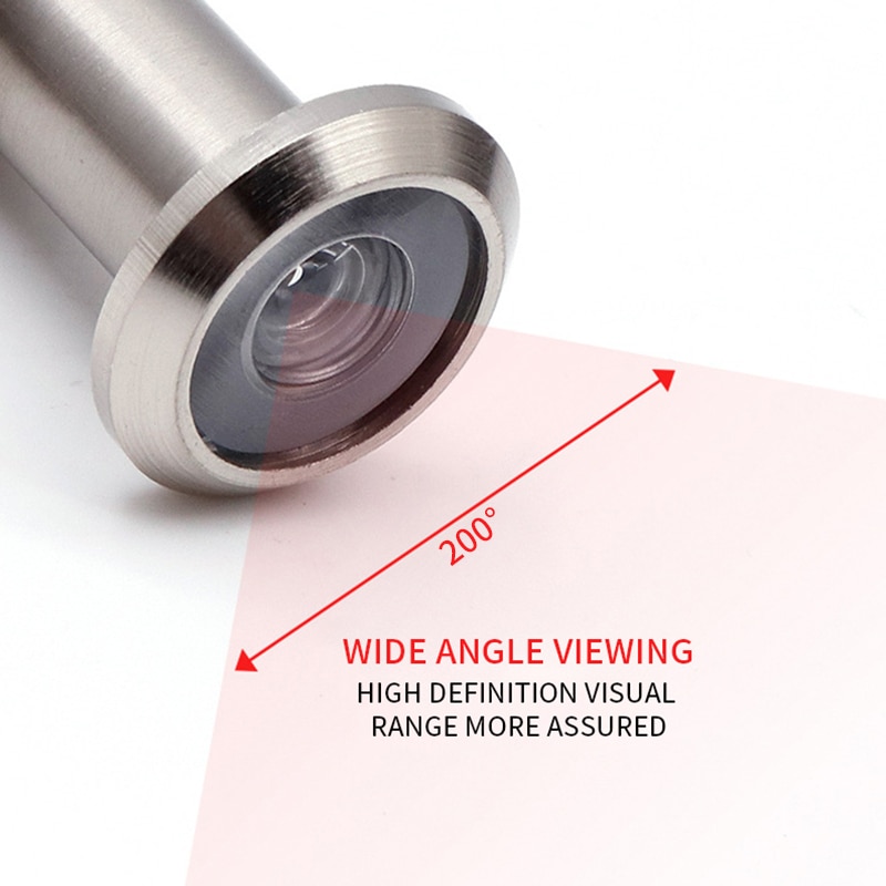 200 Graden Groothoek Kijkgaatje Security Verborgen Deur Verstelbare Glazen Lens Voor Meubels Hardware Gereedschap