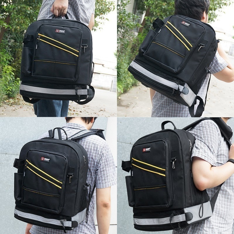 LAMEZIA Multifunktions Wasserdichte Rucksack Werkzeug Arbeit Oxford Tuch Toolkit Elektriker Tischler Instrument Fällen Mit Handtasche Tasche