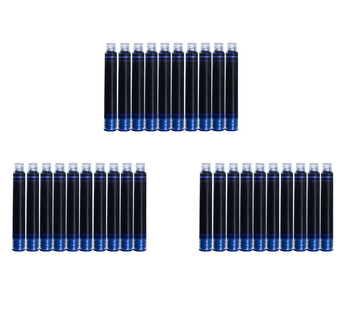 30 unidades de cartuchos de tinta Hongdian para pluma estilográfica negra/azul de 3,4mm de diámetro para bolígrafos HongDian Ink Pen / Wing Sung
