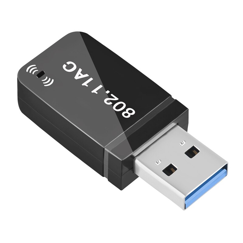 1200Mbps Dual Band USB3.0 Wifi Adapter 2.4G/5.8G Wi-Fi Adapter Ethernet Dongle Antenna Network Card for PC Laptop: Default Title