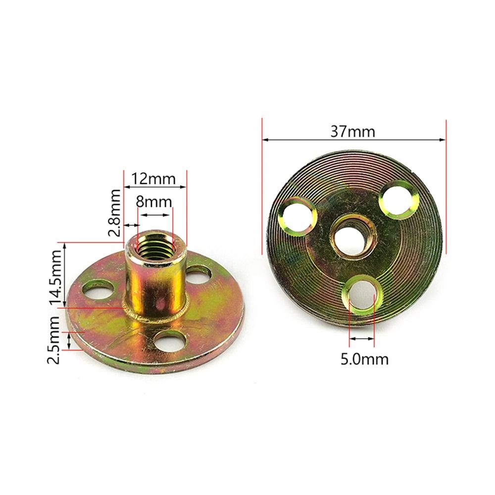 5 teile/satz nützliche Metall Drei-See-Verriegelung flansch murmeln rund flach m6 m8 m10 Konter muttern murmeln Befestigungs Element T-Stück Möbel muttern Schraube: Weiß
