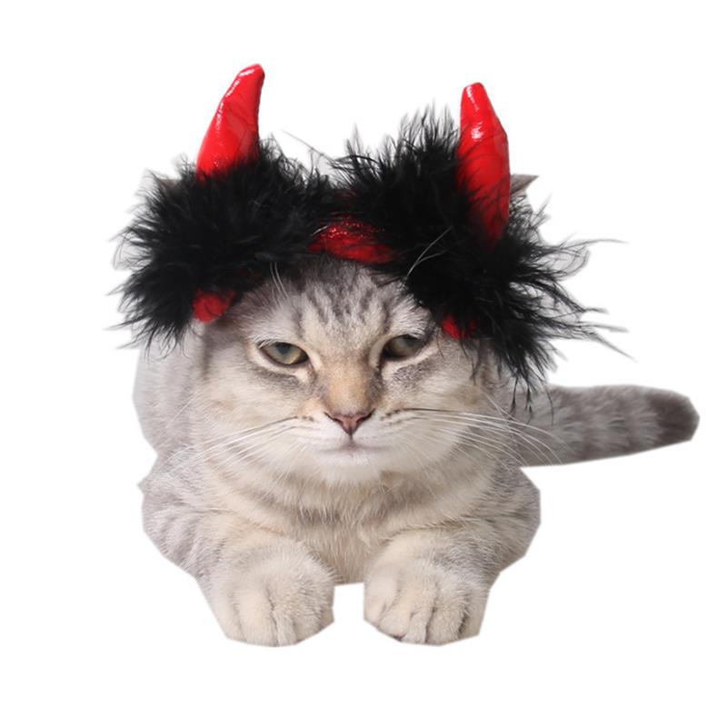 Sombrero de vampiro para Halloween, sombreros de Mascota, divertido cuerno del diablo, tapas para el pelo, para Gato, perro, , decoración de Cosplay,