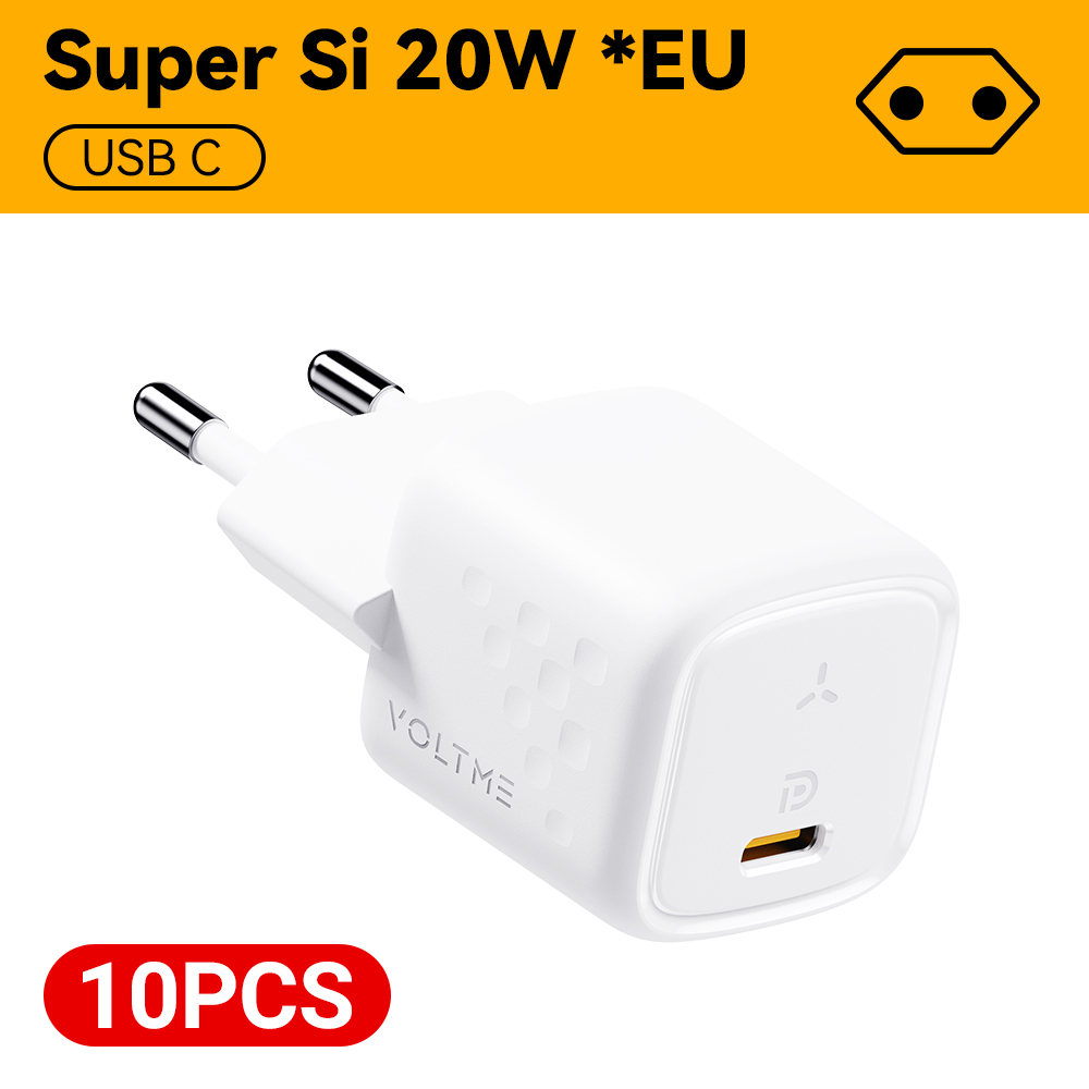 VOLTME 10PCS-Pack Revo 20W Mini/Lite/Duo Lite Series Clearance Tpye C USB C ChargerFast Charging For iphone Samsung: BR