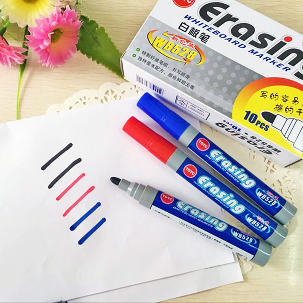Plastic Erasable Marker Pen Whiteboard Marker Pen Office Stationery Supplies