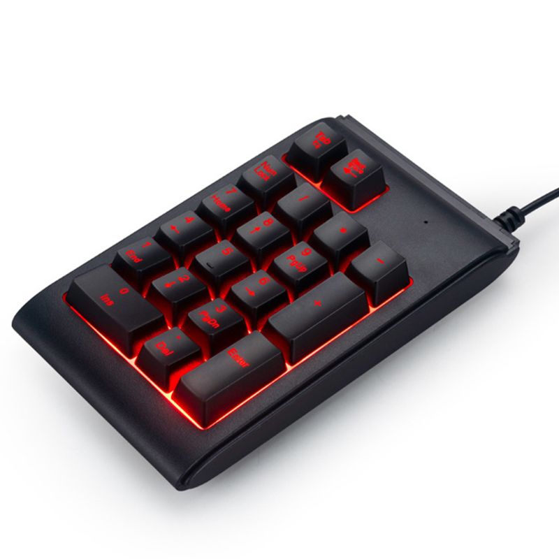 Tre färger rgb bakgrundsbelyst usb trådbundet tangentbord vattentät sifferknapp numerisk knappsats mini numpad multifunktionella digitala tangenter  c90c