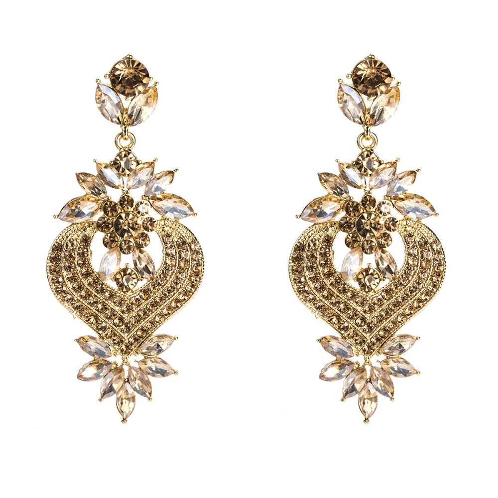 KMVEXO verklaring hart crystal Dangle Earring voor vrouwen meisje party verklaring oorbellen sieraden