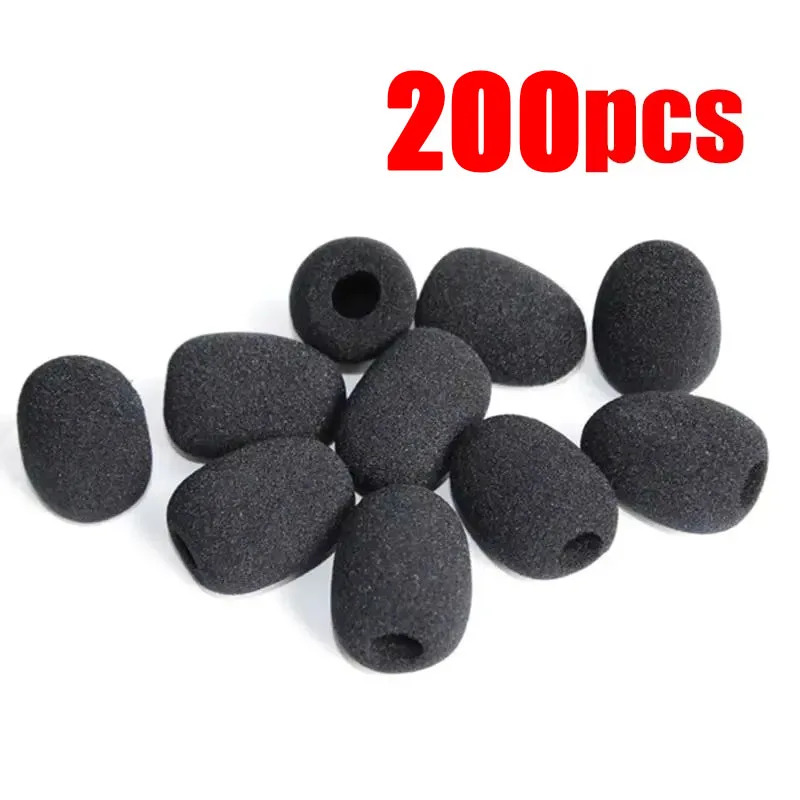 5/30/100/500 st mikrofon vindruta svampskydd headset mikrofon skum skydd skyddslock för svanhals mötesmikrofon: Vit