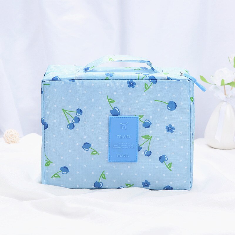 Multifunction High Capacity Travel Cosmetic Bag Women Cherry Flamingo Bags Toiletries Organizer Waterproof Storage Make Up Cases: Style2