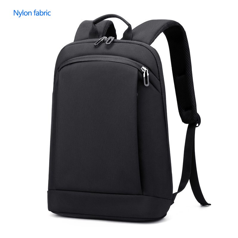 IKE MARTI-mochila fina para ordenador portátil Unisex, bolsa de trabajo de oficina de 15,6 pulgadas, de negocios, color negro: nylon black