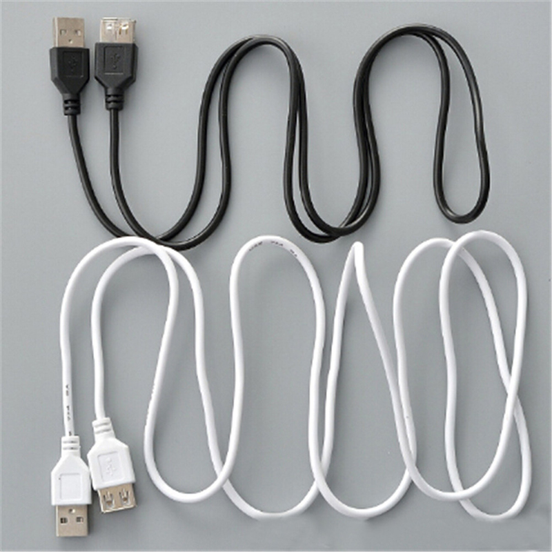 Svart usb 2.0 a till en hankvinnlig förlängningskabel höghastighets usb-förlängning laddningskabel för kabel 1.5m