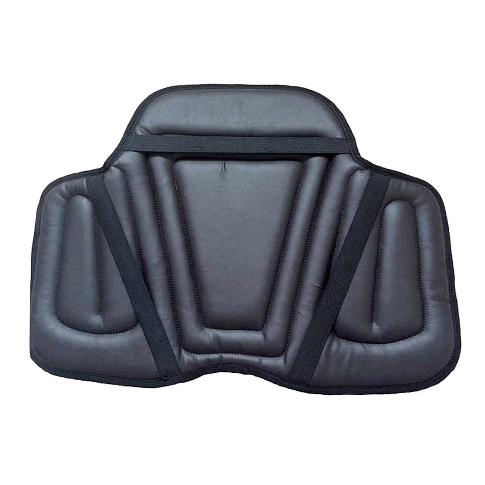 Leather Horse Riding Seat Shock Absorbing Memory Foam Saddle Cushion: Black