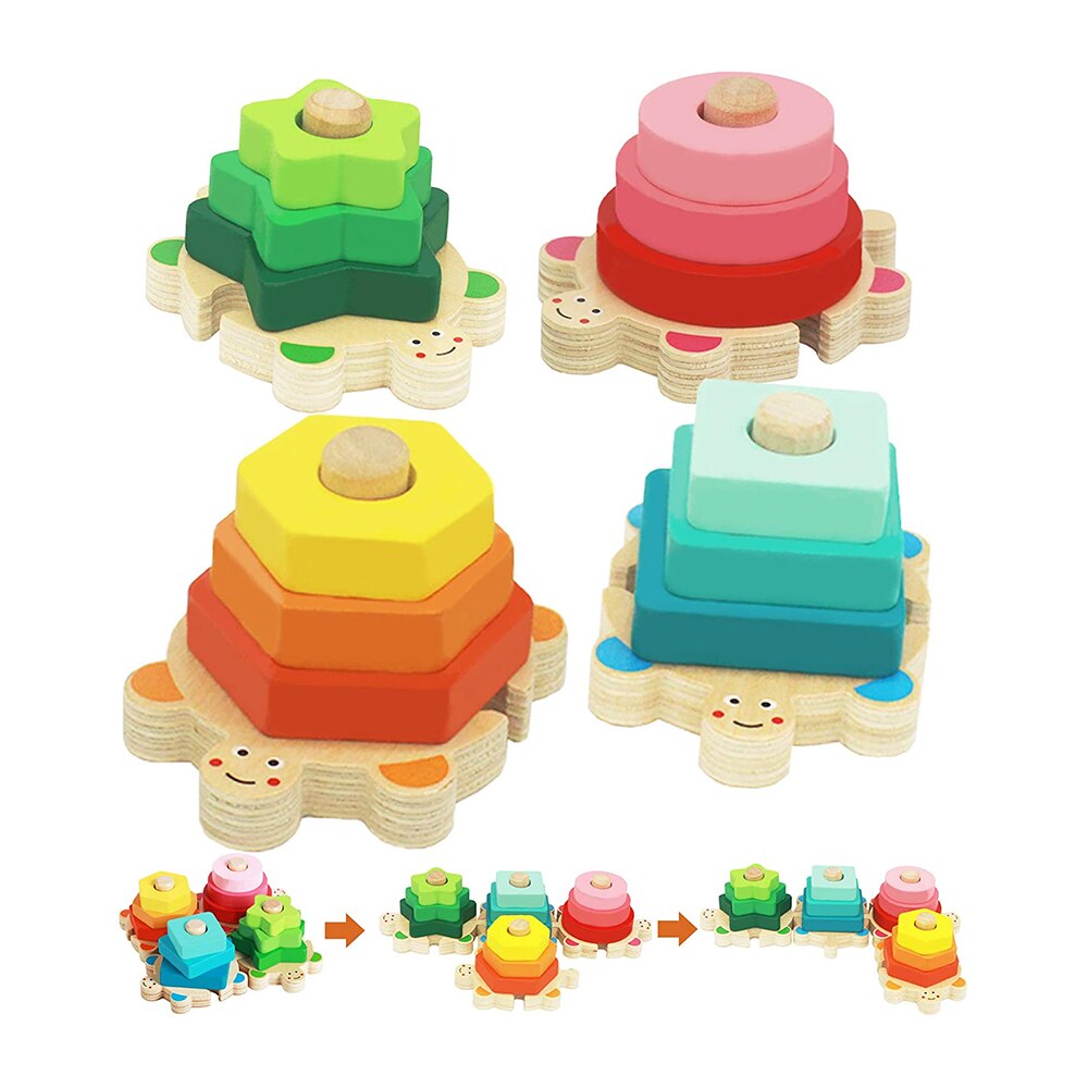 Colorful Tortoise Block Color Vivid Shape Instantly Attracts Children'S Attention Shape Matching Tortoise Geometry Block