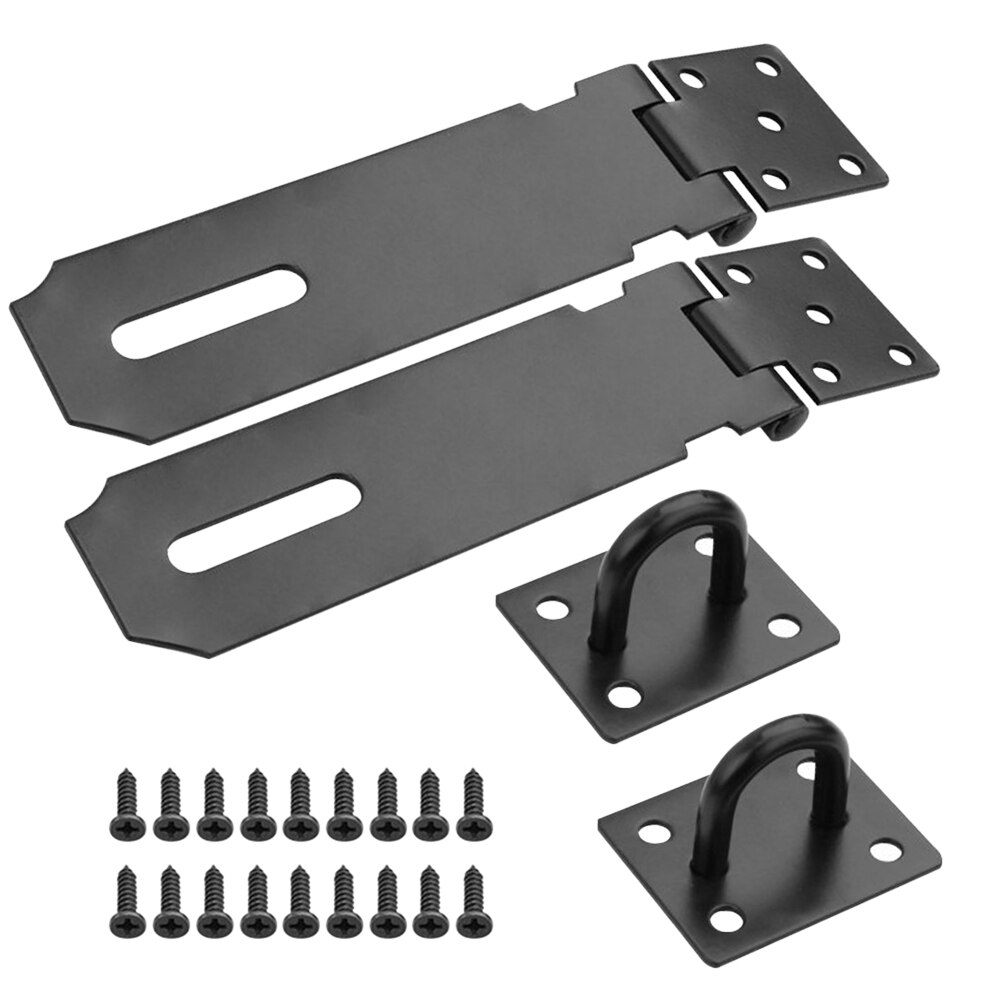 5inch Stainless Steel Anti Theft Door Hasp Hardware Cabinet Latch Lock Padlock Clasp Drawer Heavy Duty Staple Easy Install Home