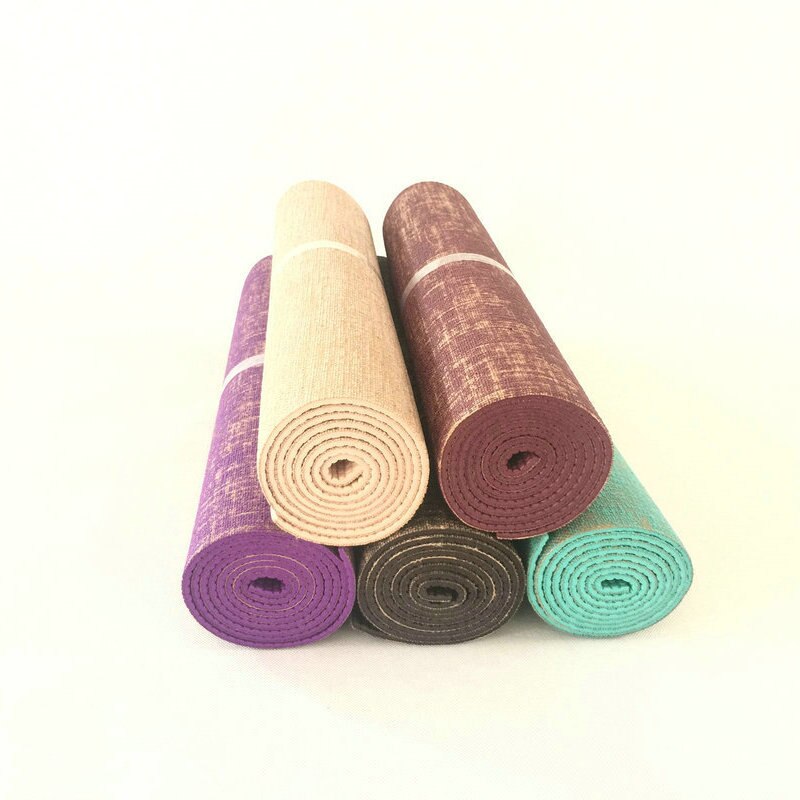 Di lino Yoga Zerbino Iuta PVC Yoga Zerbino Zerbino di Lino di Yoga di Forma Fisica di Yoga Zerbino 5 millimetri