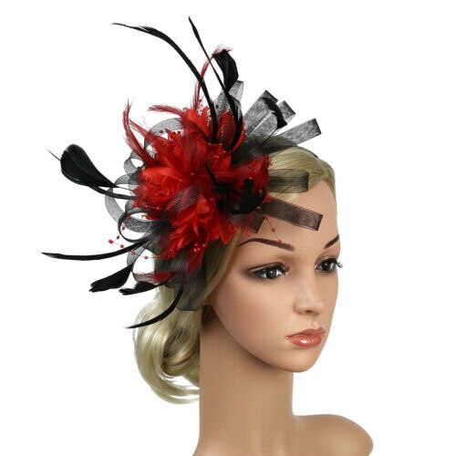 Womens Sinamay Fascinator Cocktail Party Hat Wedding Church Kentucky Derby Dress