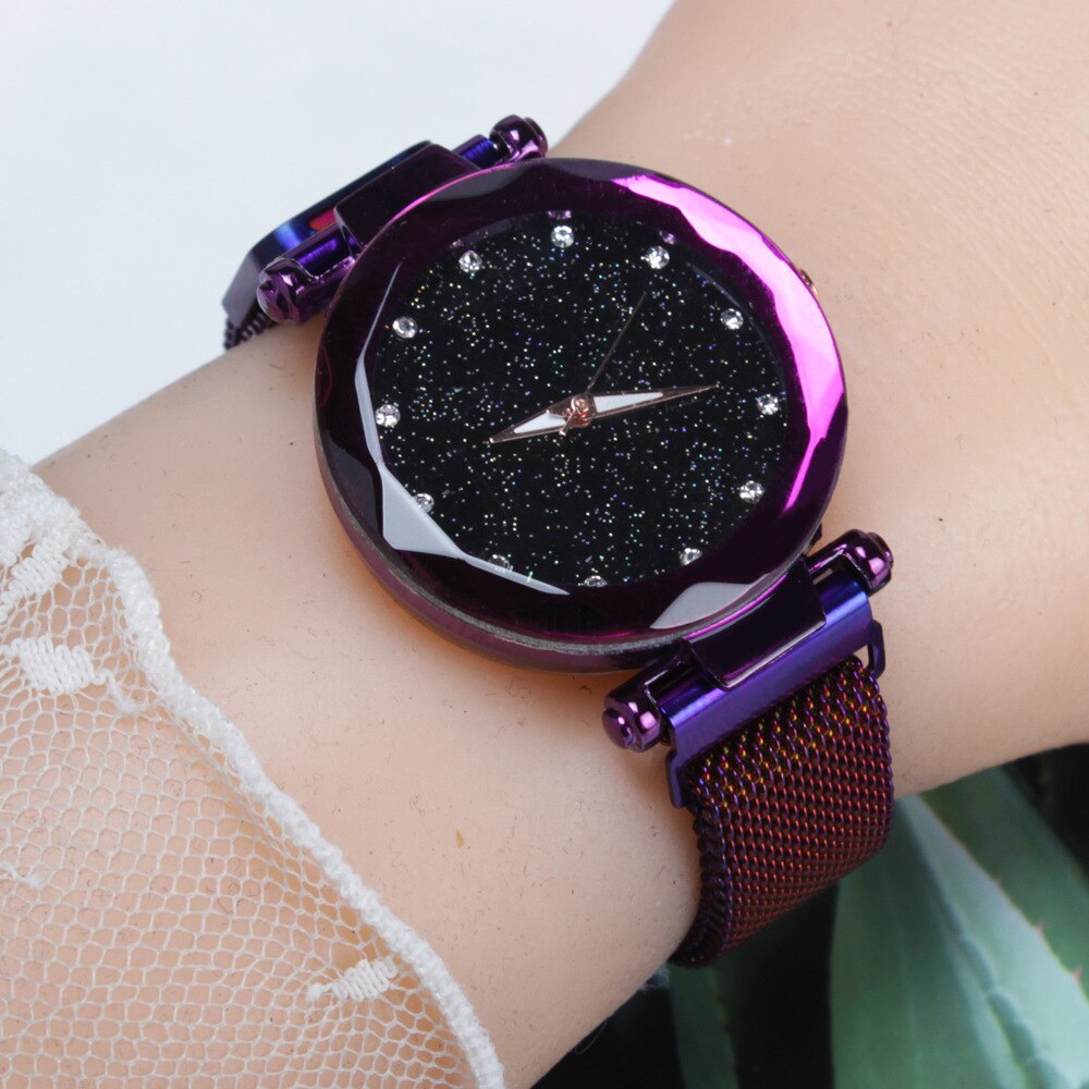 Ladies Magnetic Starry Sky Clock Luxury Women Watches Diamond Female Quartz Wristwatches Relogio Feminino Zegarek Damski: 01