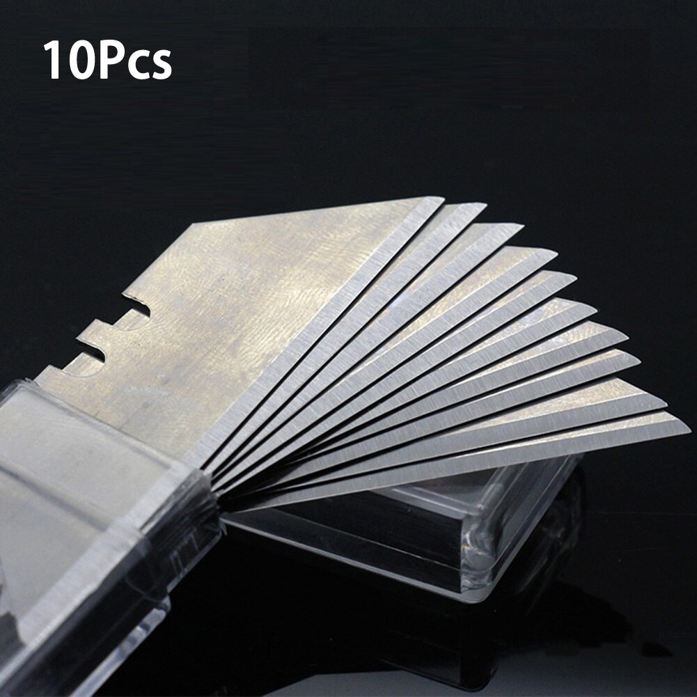 10Pcs/Set Trapezoidal Blade Special Knife Blades Steel Material Utility Knife Trapezoid Blades Replacement DIY Art Craft Cutter
