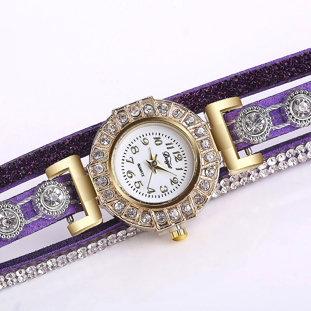 Women Casual Analog Quartz Women Rhinestone Watch Bracelet Watch DP & #D