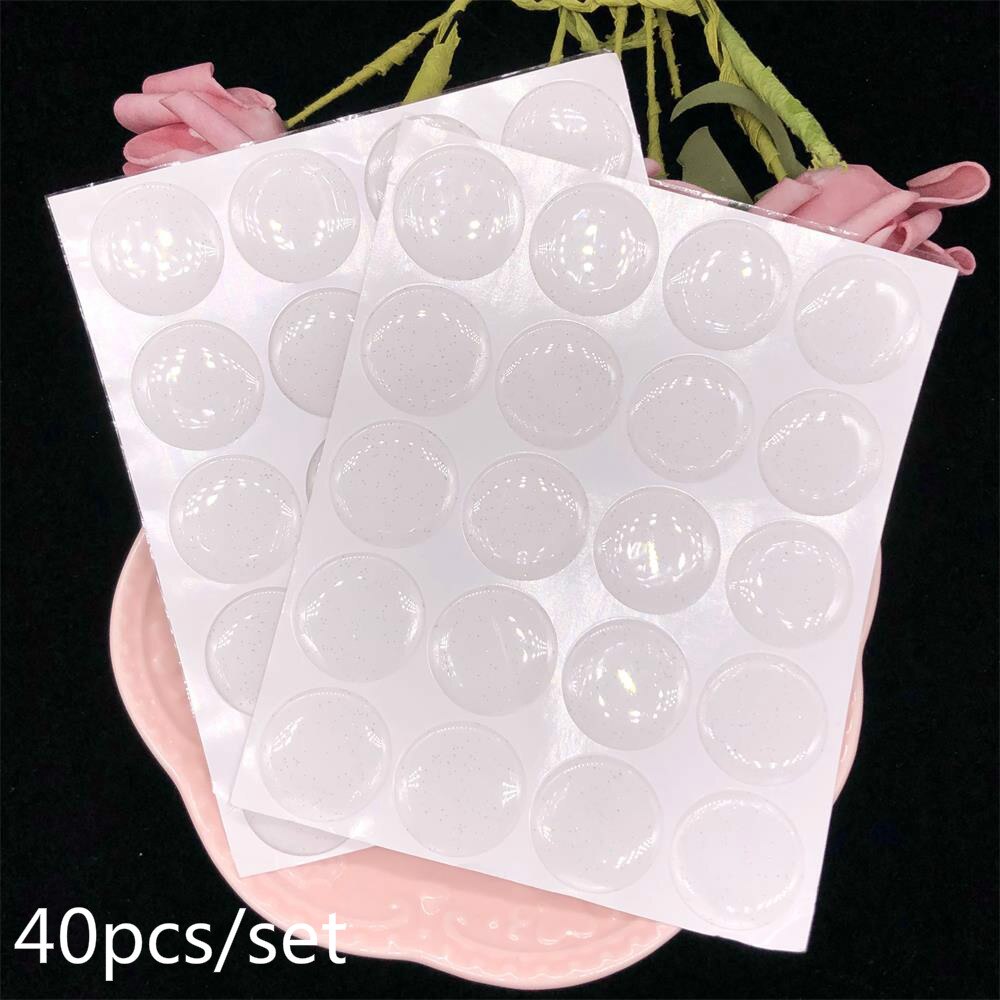 KSCRAFT Bottle Crown Caps 20 Flattened Bottle Caps With 20pcs Glitter Epoxy Dot Stickers For Crafting Bows Pendant: With fine flash