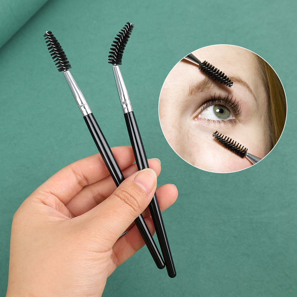 1/10 Uds. Cepillos suaves para pestañas, cepillo para cejas retorcido, contorno de codo, delineador de ojos, cepillos para mezclar ojos, herramienta de maquillaje cosmético