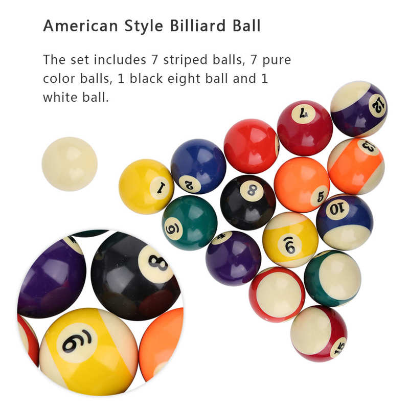 Juego de bolas de billar para sala de billar, accesorio para sala de juegos, juego de bolas de billar