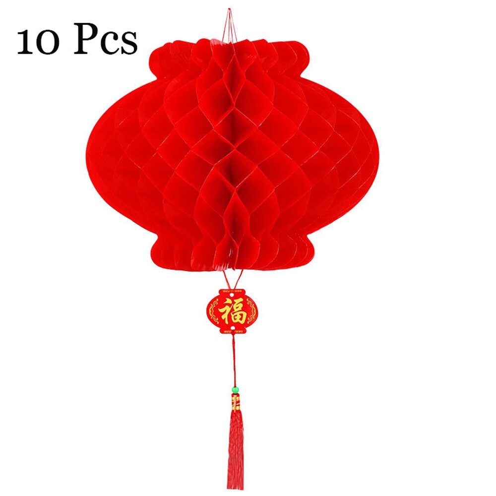 10Pcs Chinese Style Red Lanterns Christmas Decorations For Home Year Decor Xmas Ornaments Lanterns Waterproof