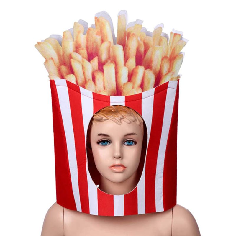 Unisex rolig frukt mat mössa mask halloween fest cosplay huvudbonader huva hatt karneval huvudbonad dekor: B