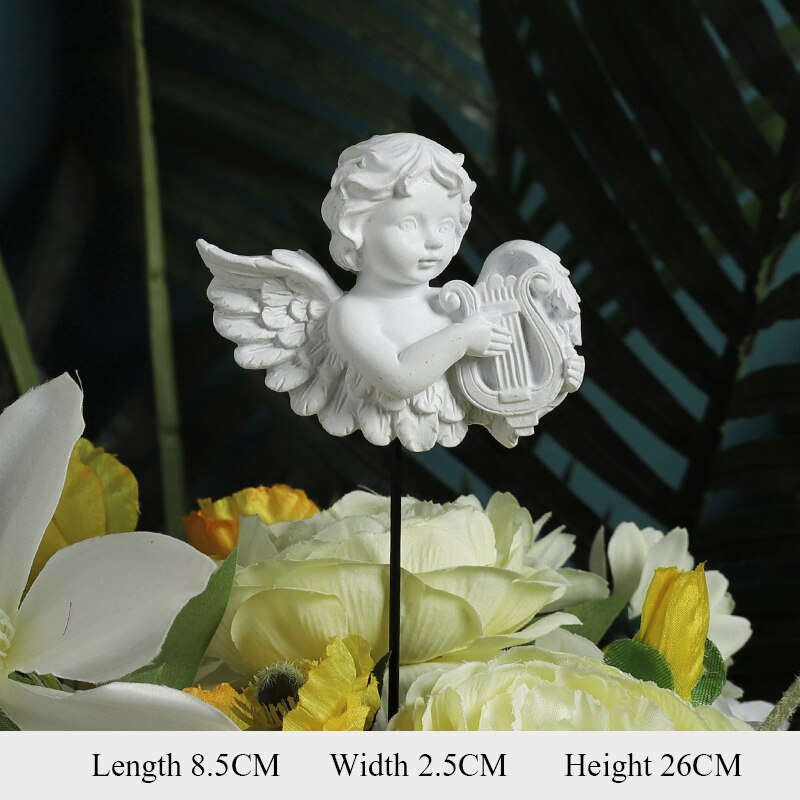 Angel Flower Potted Ornaments Home Garden Ornaments Flower Pot Decoration: Lavender