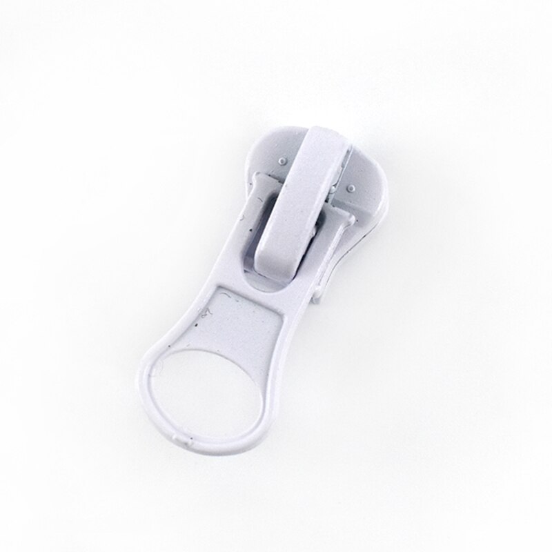 Meetee 10pcs 5# Resin Zipper Head Thick Candy Color Zipper Pull Slider DIY Repair Pillow Quilt Bedding Bags Sewing Clothes ZT005: White