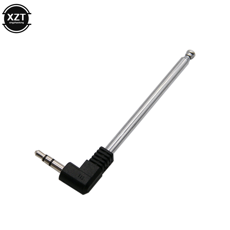 Mini antena receptora de Radio FM para teléfono móvil con conector de 3,5mm, tarjeta enchufable aérea retráctil, antena de Audio FM dedicada