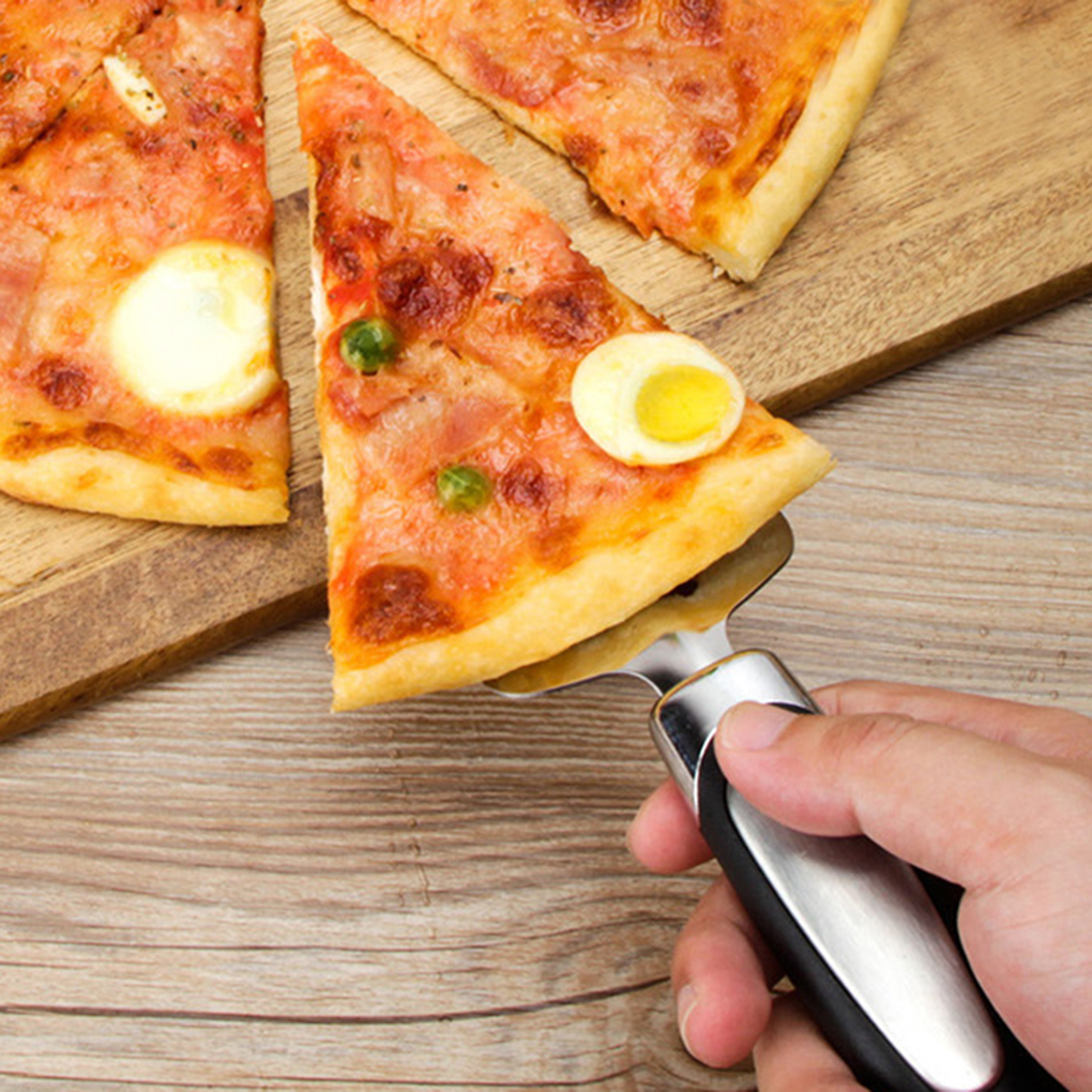 Stainless Steel Pizza Food Spatula Cake Server Baking Tool Cheese Pizza Serving Spatula Scraper With PP Handle