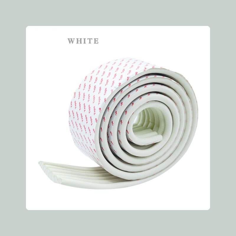 2M Free Stick Baby Safety Corner Protector Children Protection Furniture Corners Protection Child Safety Table Corner Protector: White