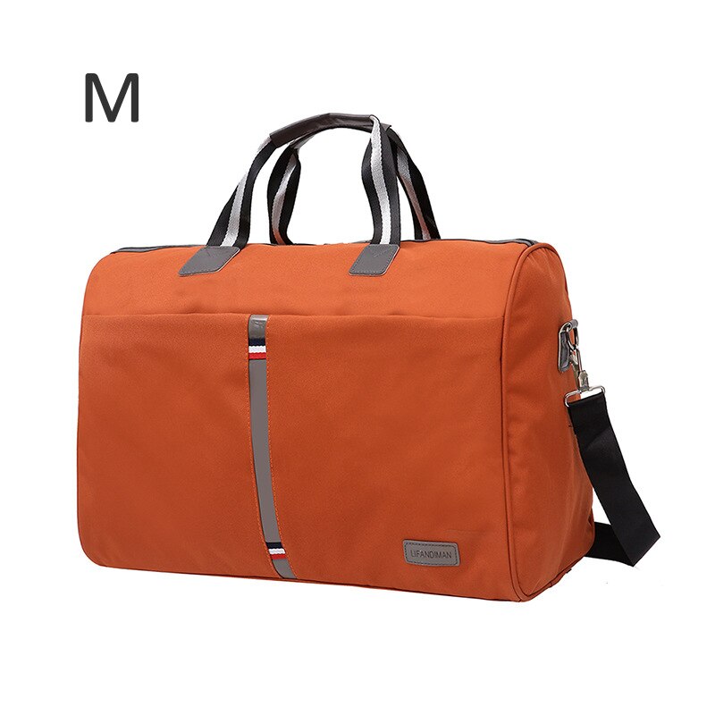 Bolso de hombro portátil plegable de ocio bolso de viaje impermeable para hombres y mujeres bolsa de viaje grande multifunción bolsa de fitness XA164ZC: Orange M