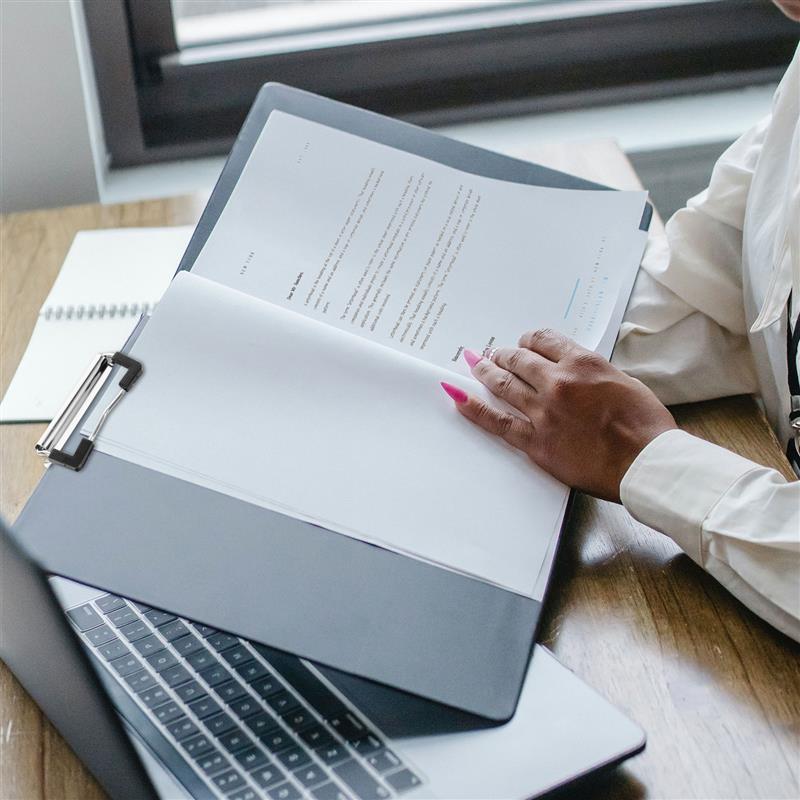 15pcs Clipboard Clips Mountable Metal Clip Spring-Loaded File Folder Clamps Office Hardboard Clips Stationery For School