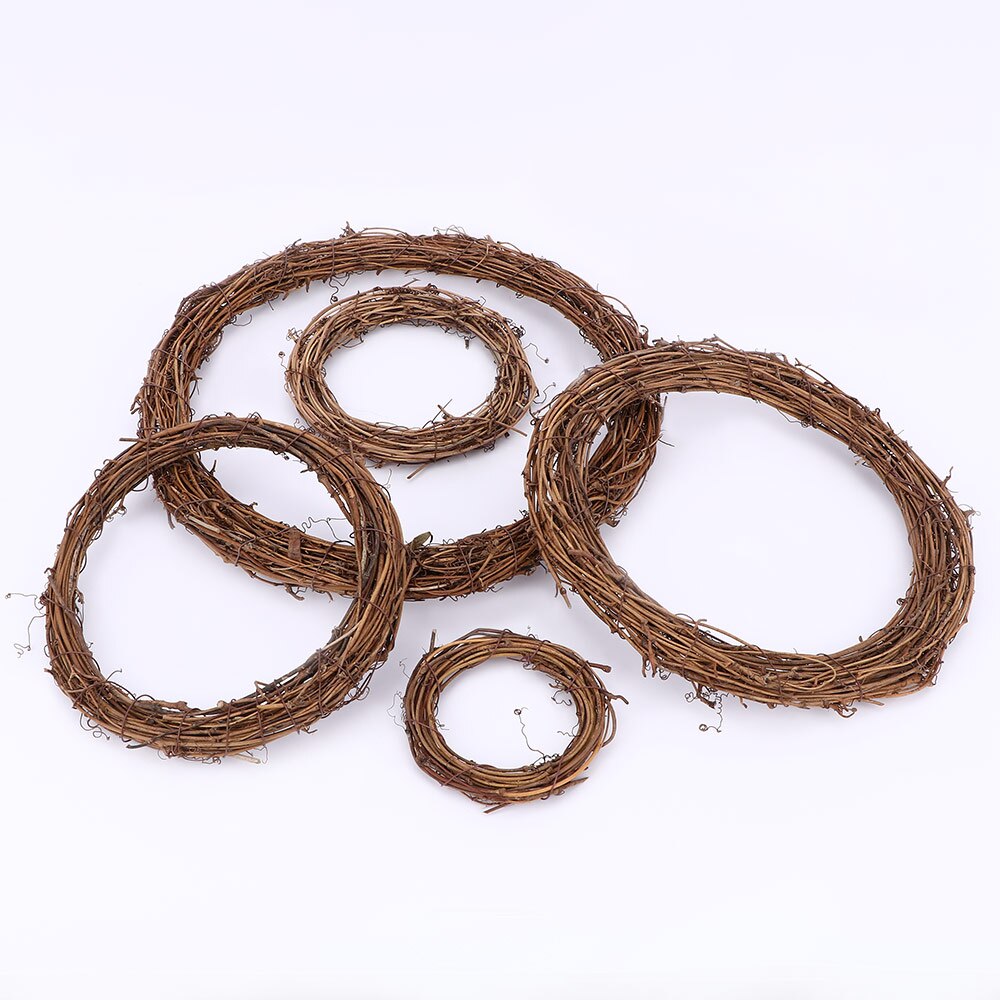 1pc naturliga rotting krans bröllop dekoration 10-30cm sommar fest kransar krans material rotting hantverk glad jul diy