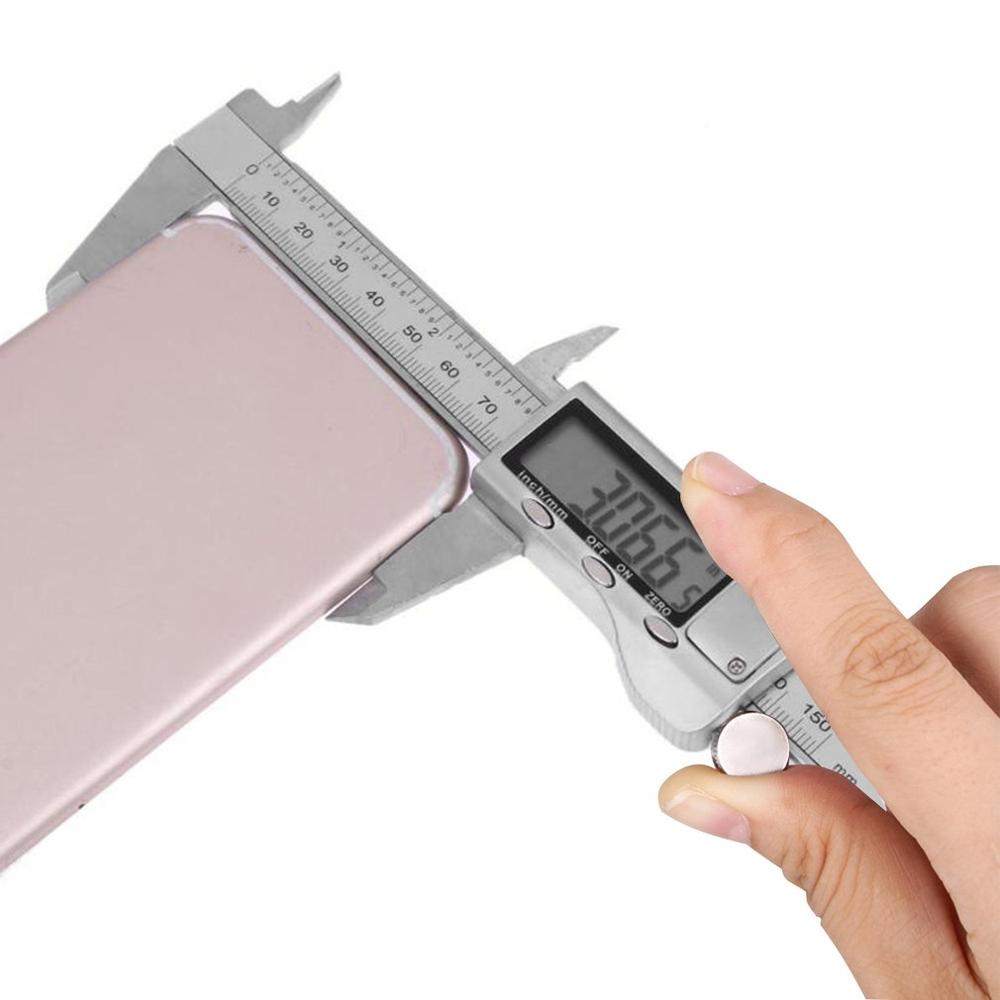 All Metal Stainless Steel Digital Display Electronic Vernier Caliper 0-150Mm 200Mm 300Mm With Depth Measuring Rod