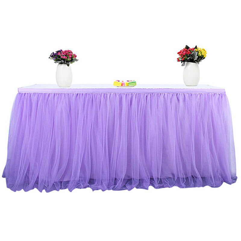 Bryllup dekoration tyl bord nederdel ensfarvet service klud til rektangel rundt bord fest fødselsdag festival 181 x 76 x 0.2cm