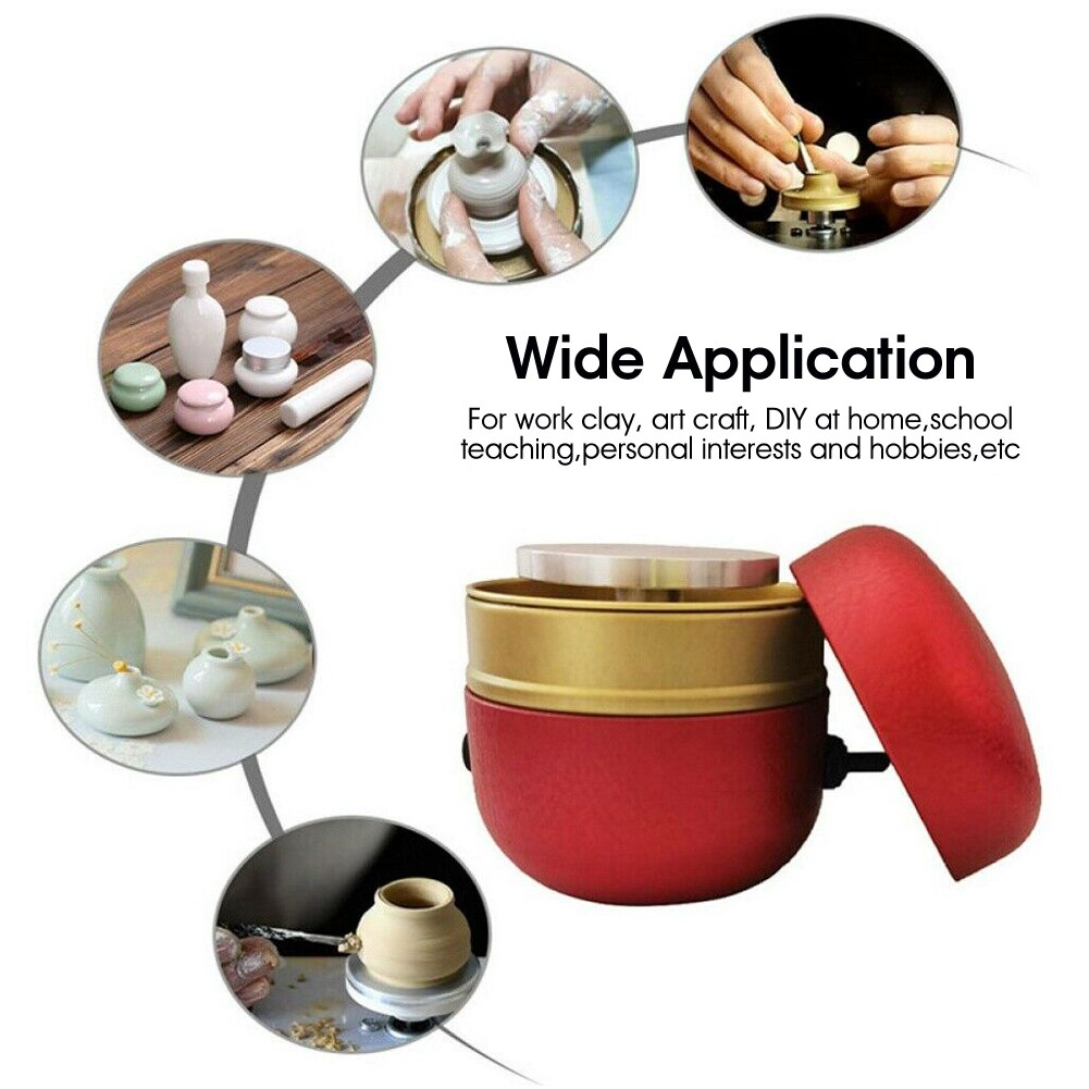 Mini Electric Pottery Wheel Ceramic Machine Pottery Wheel Machine Ceramic Shaping Tool Work Clay Art Craft Diy Machine