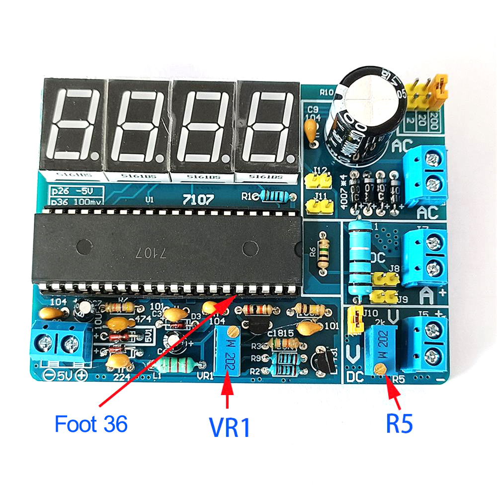 Voltmeter DIY Bausatz Teile Spannungsmesser Elektronische Produktionssuite DIY Bausatz für Studenten Elektronische Übungen