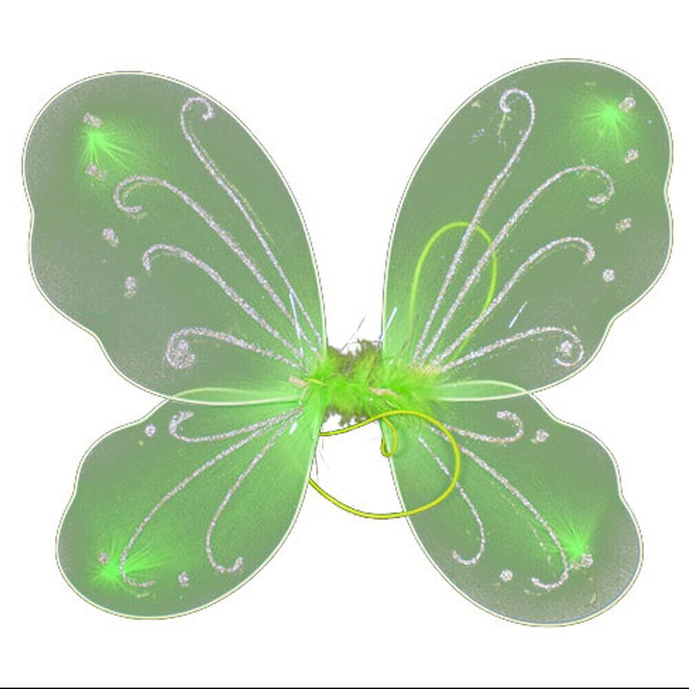 Volwassen Kid Fairy Vleugels Fancy Dress Party Kostuum Dressing Up Party Prop Diy Decoratie 35Cm X 42Cm: green