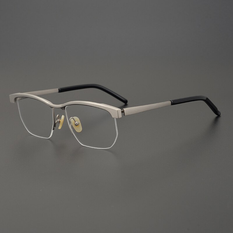 Vintage Titanium Eyebrow Eyeglasses Frame Men Half... – Vicedeal