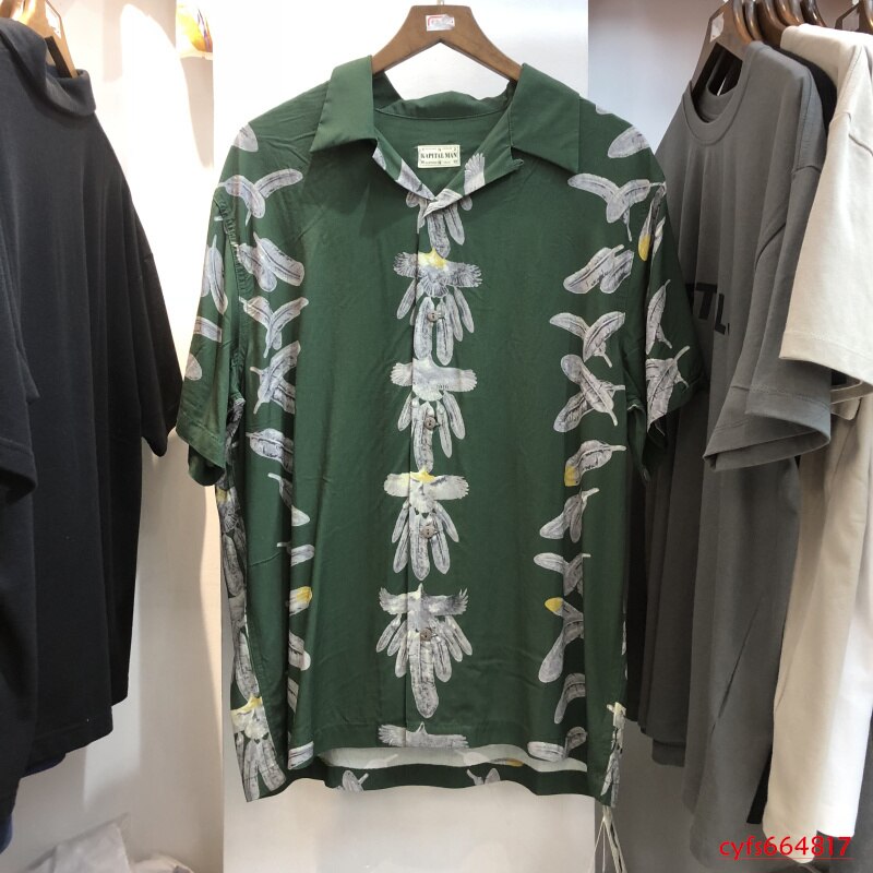Kapital skjorta män kvinnor streetwear hawaii stil strand tröjor kapital skjortor herr kläder japanska: 4 / M