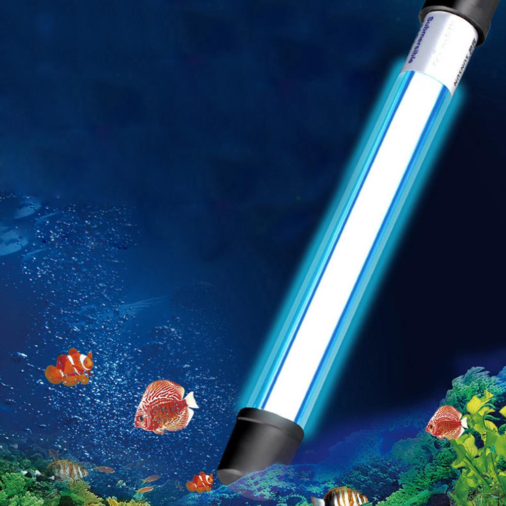 1PC Quartz Glass 5/7/9/11/13W Aquarium Submersible UV Light Fish Tank Underwater Purifier Lamp EU/US Plug (Optional)