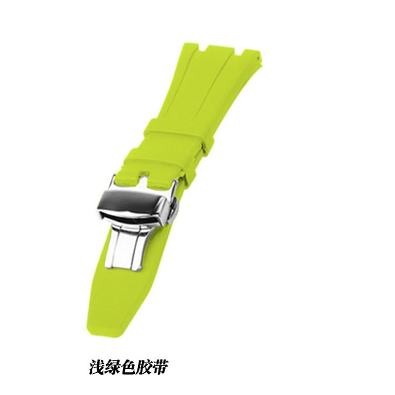 Butterfly buckle GA2100 3rd Modified Accessories Strap GA2100 Gen3 Rubber Strap Adapter for Casio G-SHOCK GA2100 Stainless steel: light green-Strap