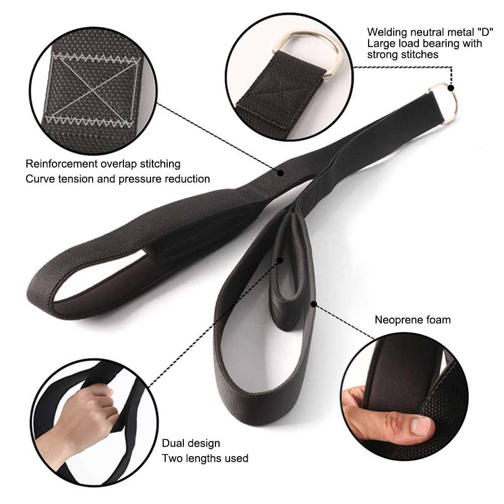 Corde de traction antidérapante pour entraînement musculaire, corde d'exercice pour triceps, longue sangle polyvalente pour pulls faciale/poussetage/groups