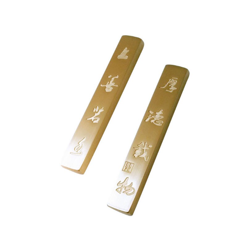 2pcs Brass Paperweights Chinese Brush Painting Calligraphy Paperweights Student Simple Delicate Paperweight Rice Paper Pressing