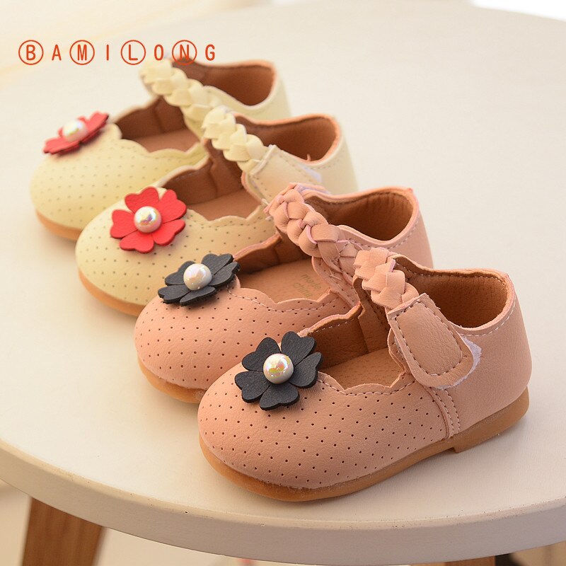 Sweet Toddler Girls Sandals Flowers Baby Dresses Shoes Floral Children Girls Princess Shoes Kids Summer Party Footwear S186